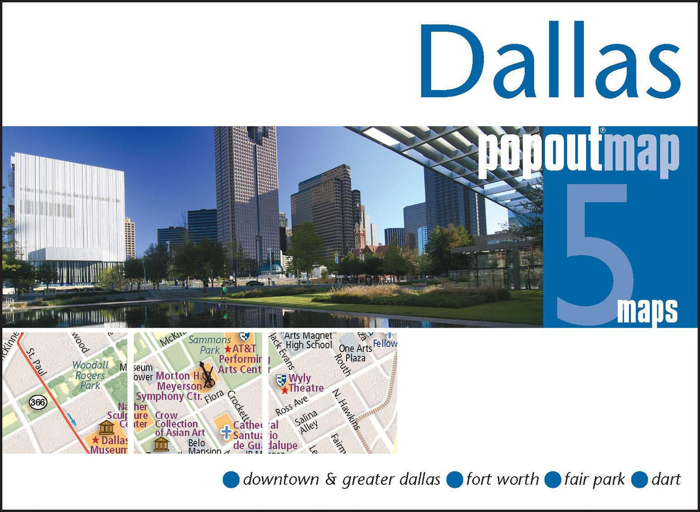 Dallas, Texas PopOut Map