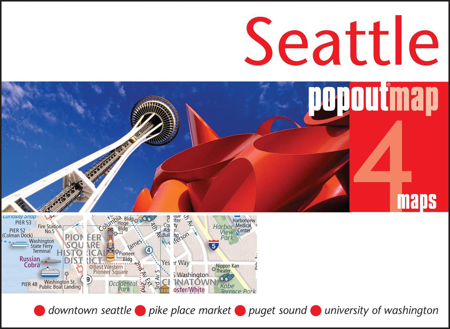 Seattle, Washington Popout Map