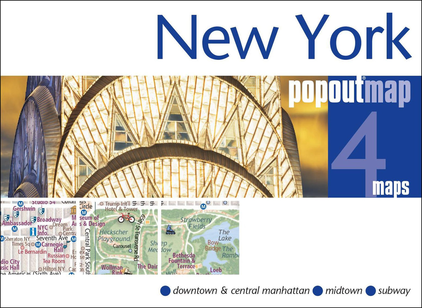 New York City, New York PopOut Map