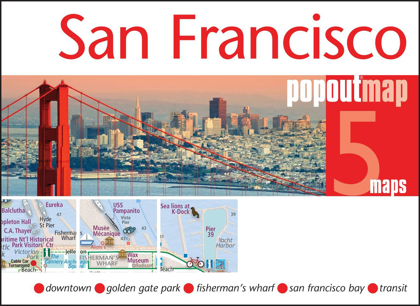 San Francisco, California PopOut Map