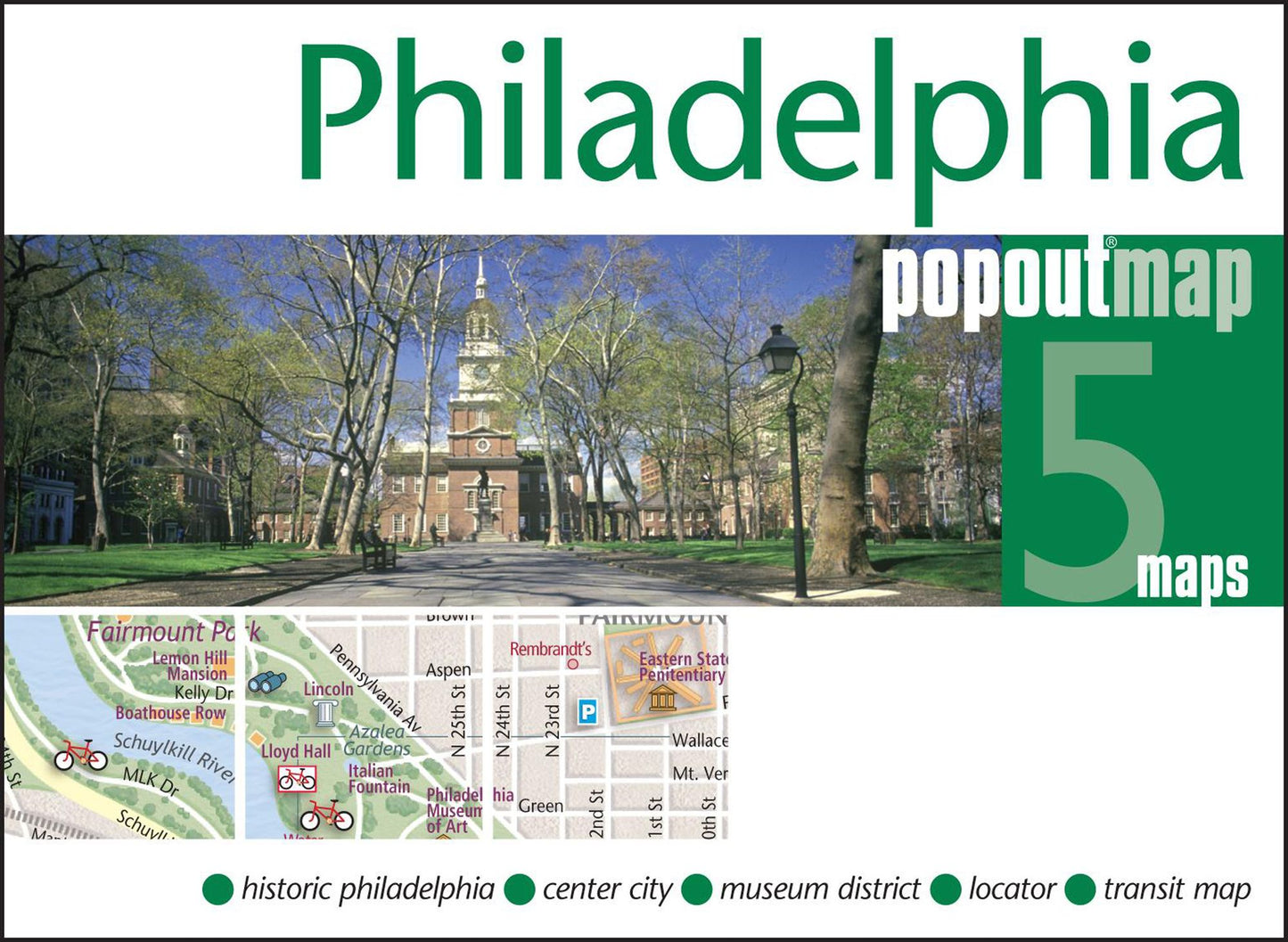 Philadelphia, Pennsylvania PopOut Map