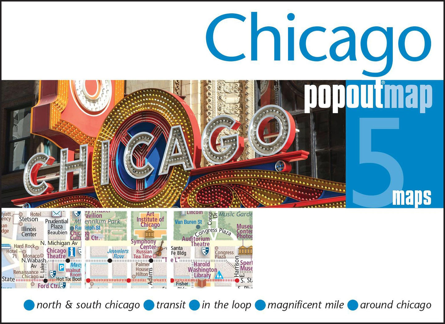 Chicago, Illinois PopOut Map