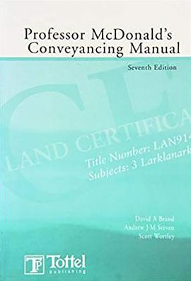 Professor McDonald's Conveyancing Manual