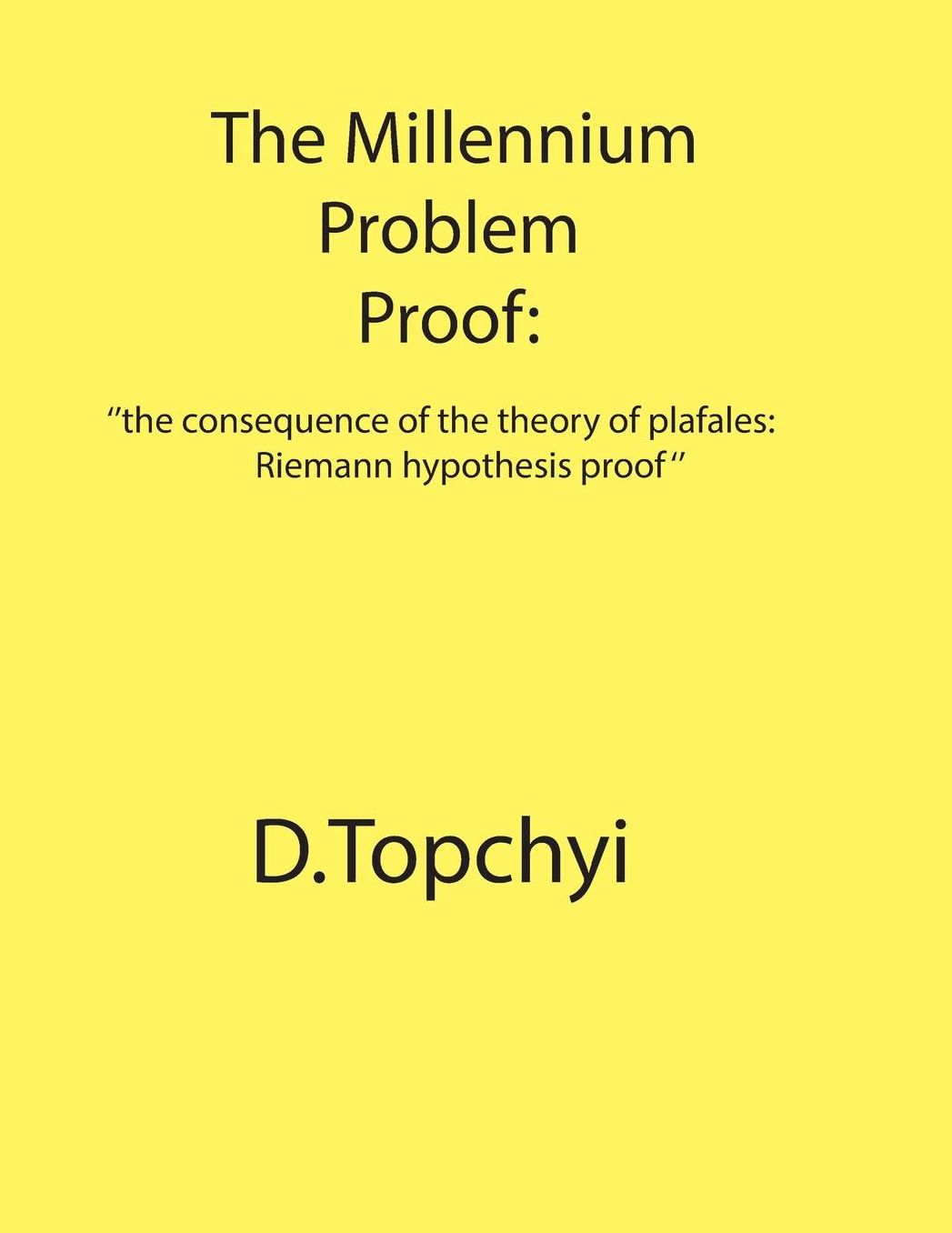 the consequence of the theory of plafales: Riemann hypothesis proof "