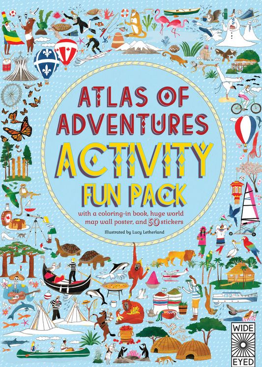 Atlas of Adventures Activity Fun Pack: with a coloring-in book, huge world map wall poster, and 50 stickers