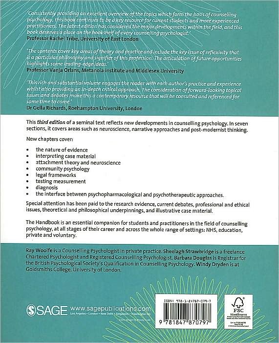 Handbook of Counselling Psychology
