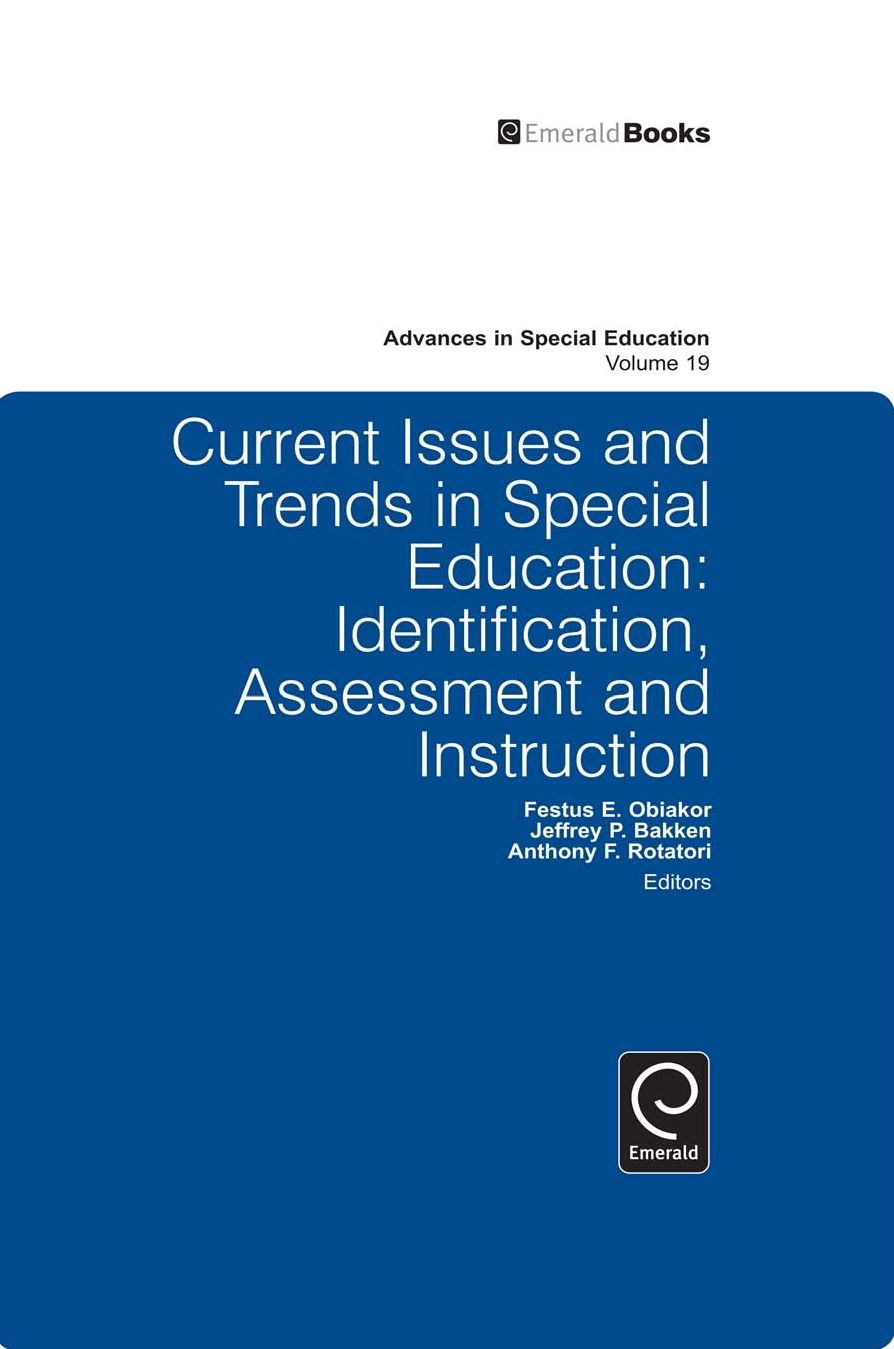 Current Issues and Trends in Special Education: Identification Assessment and Instruction