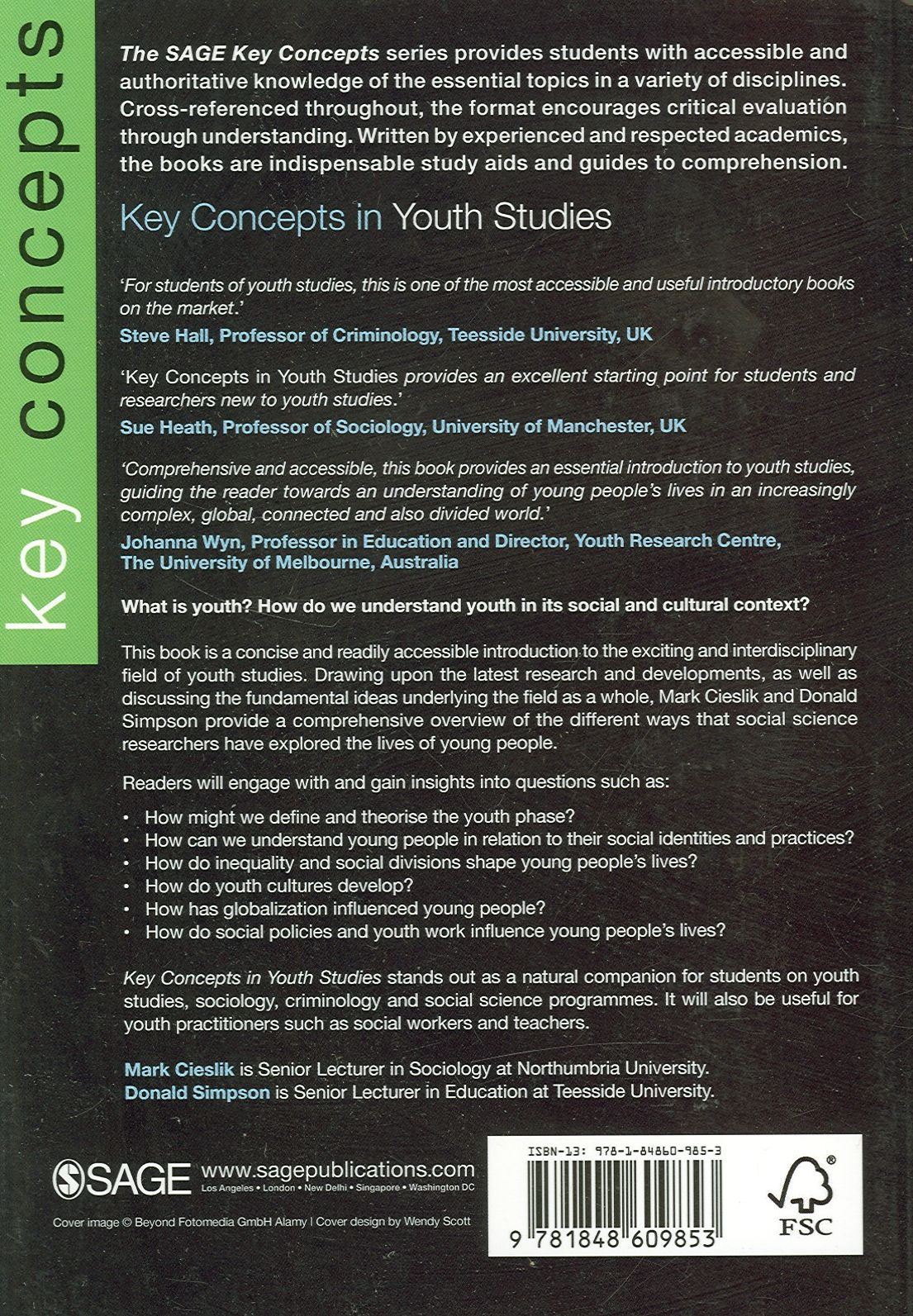 Key Concepts in Youth Studies