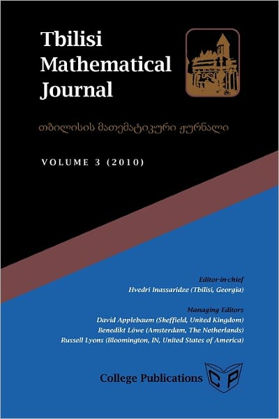 Tbilisi Mathematical Journal Volume 3 (2010)