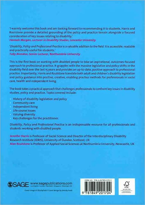 Disability, Policy and Professional Practice