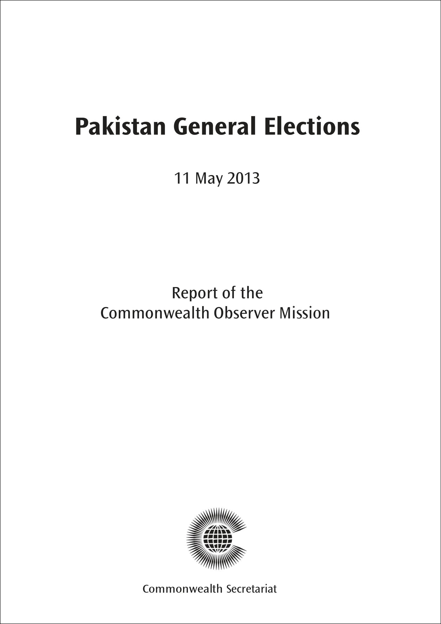 Pakistan General Elections, 11 May 2013