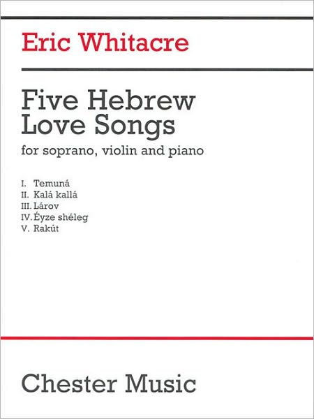 5 Hebrew Love Songs: Soprano, Violin, Tambourine, and Piano Performance Score