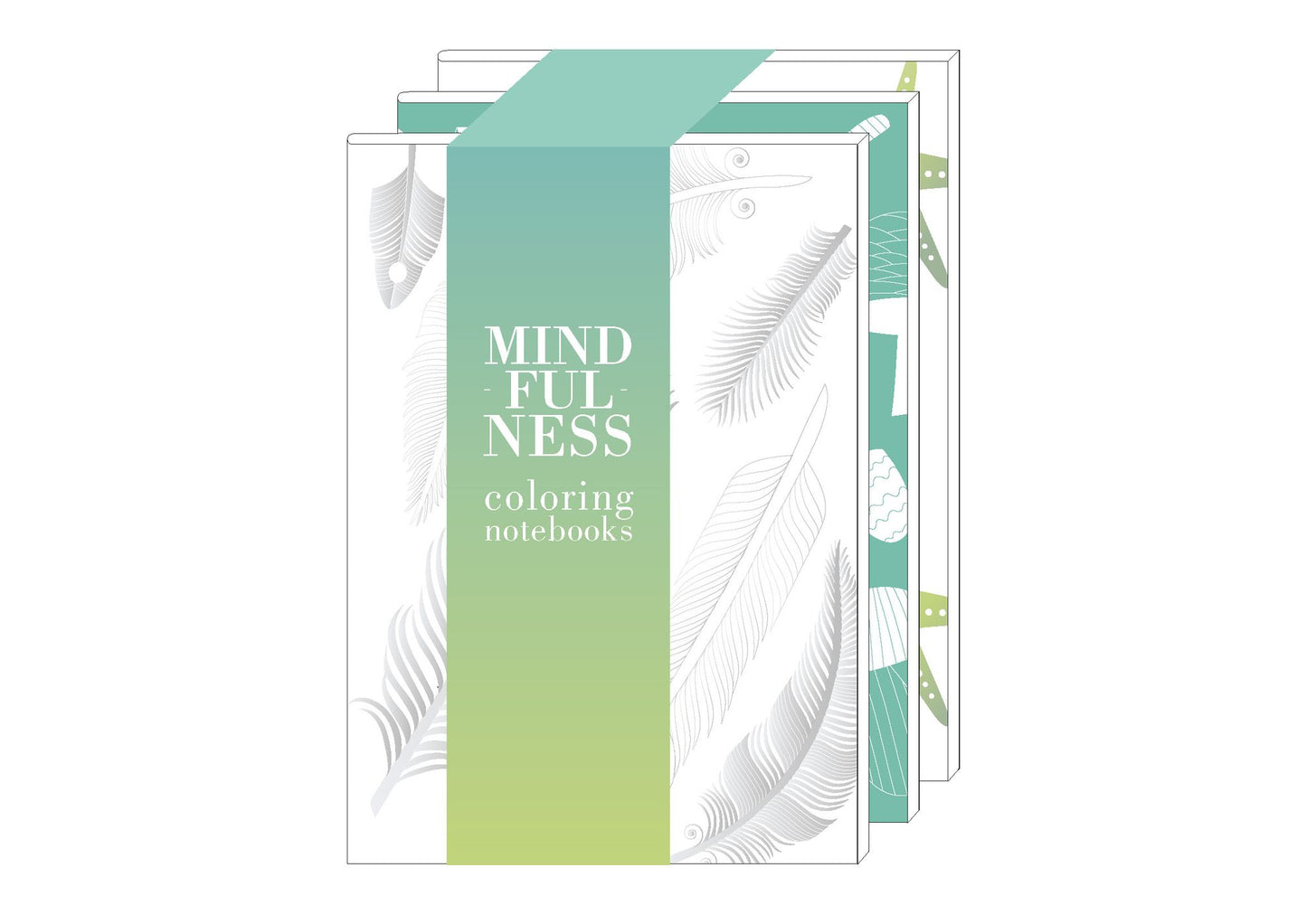 Mindfulness Coloring Set of Three Notebooks