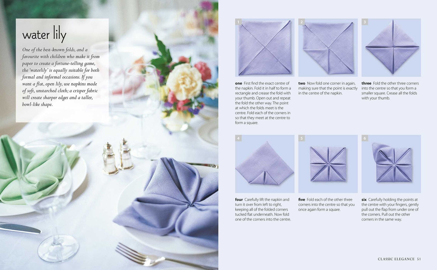 The Art of Napkin Folding: Includes 20 step-by-step napkin folds plus finishing touches for the perfect table setting
