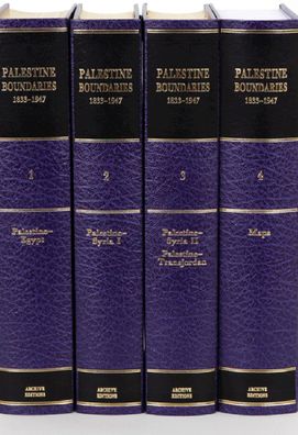 Palestine Boundaries, 1833-1947 (4 Volume Set Including Boxed Maps)
