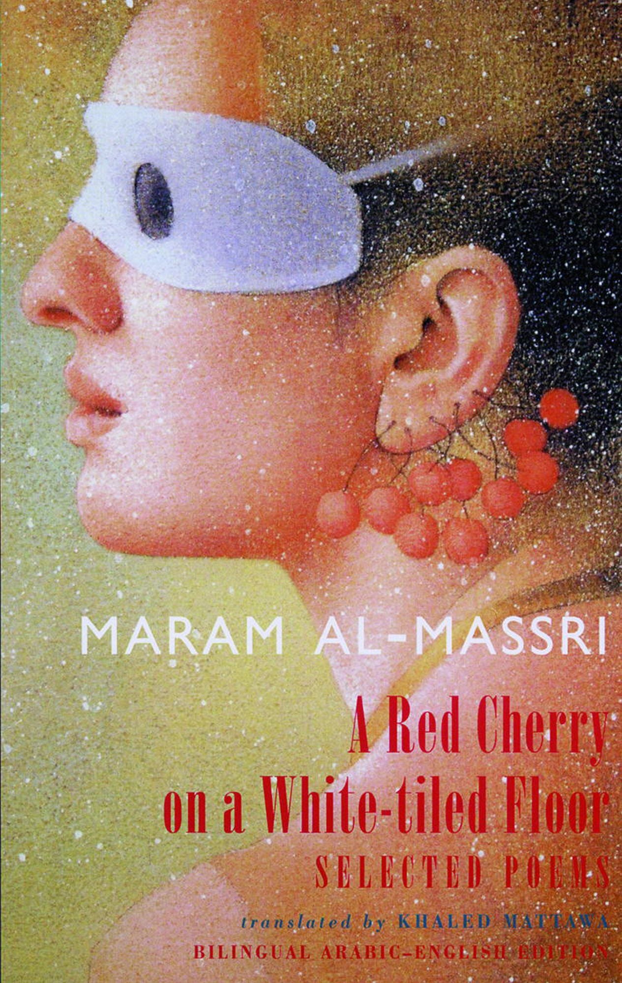 A Red Cherry on a White-Tiled Floor