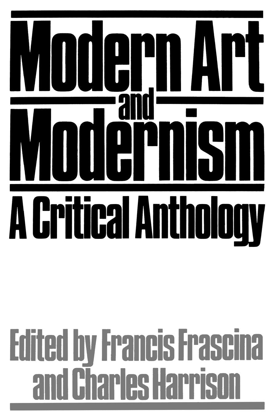 Modern Art And Modernism