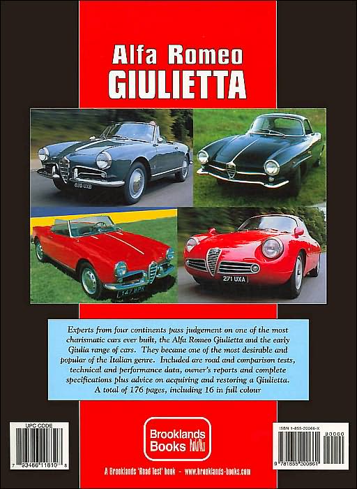 Alfa Romeo Giulietta Gold Portfolio 1954-1965