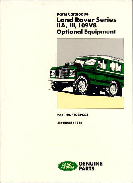 Land Rover Ser 2A,3,109V8 Opt.Eq.Cat.