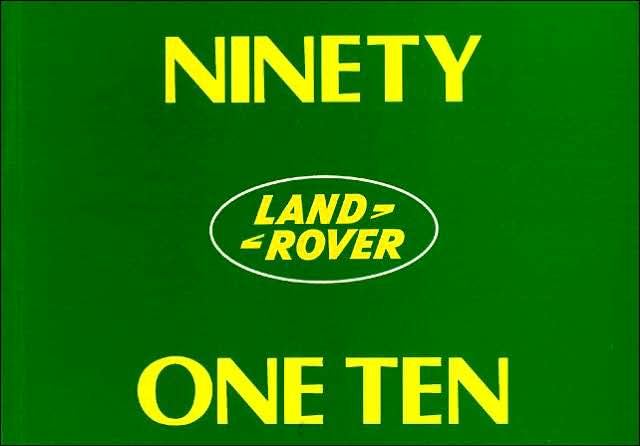 Land Rover 90 & 110 Owner Manual