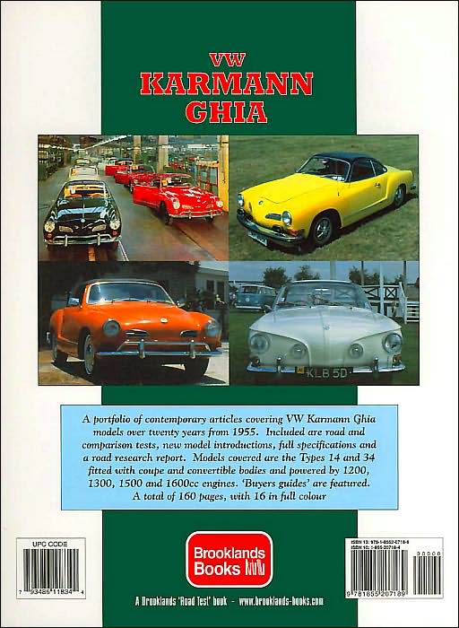VW Karmann Ghia Gold Portfolio 1955-1974