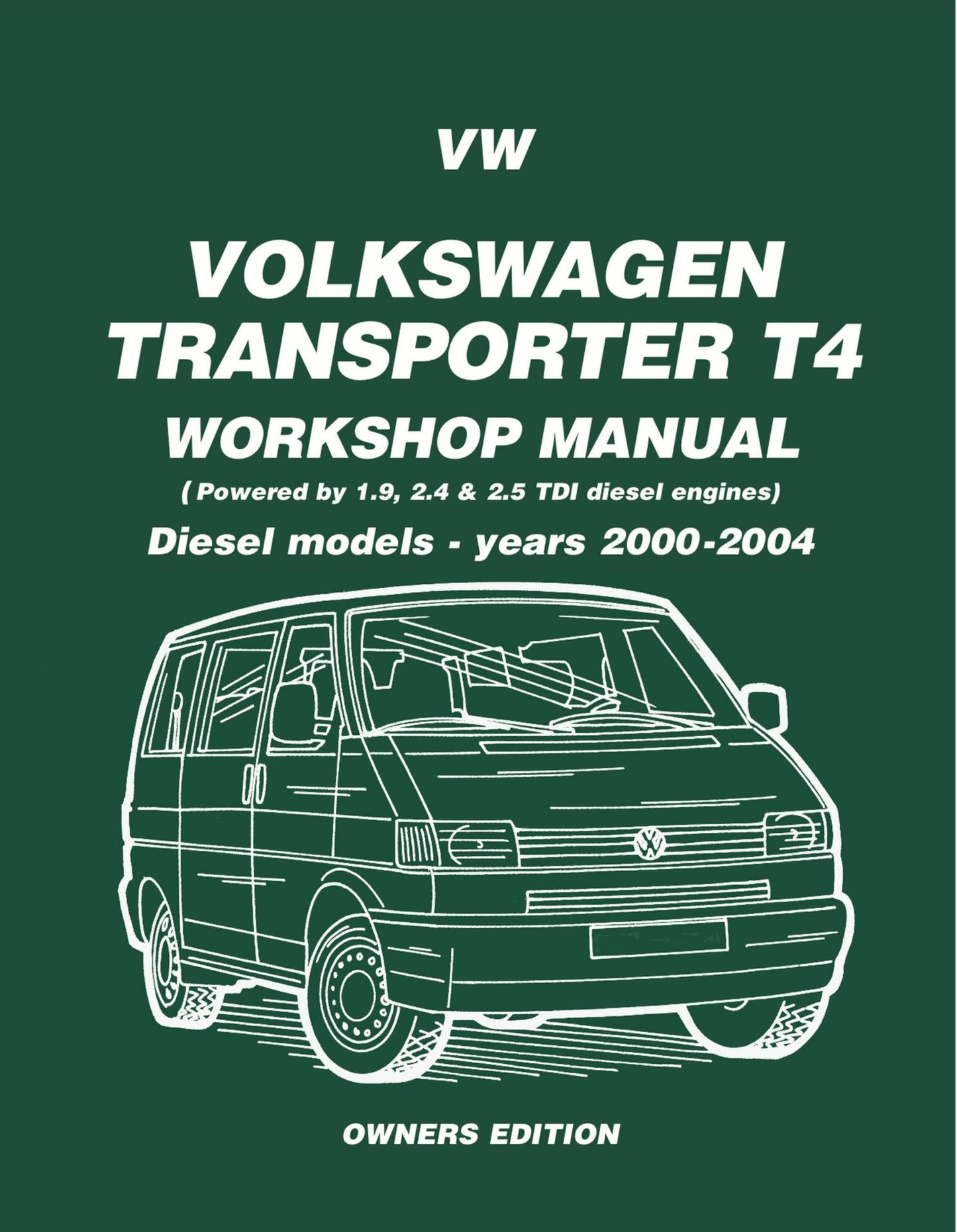 VW Transporter T4 Workshop Manual Diesel 2000-2004 TEST1