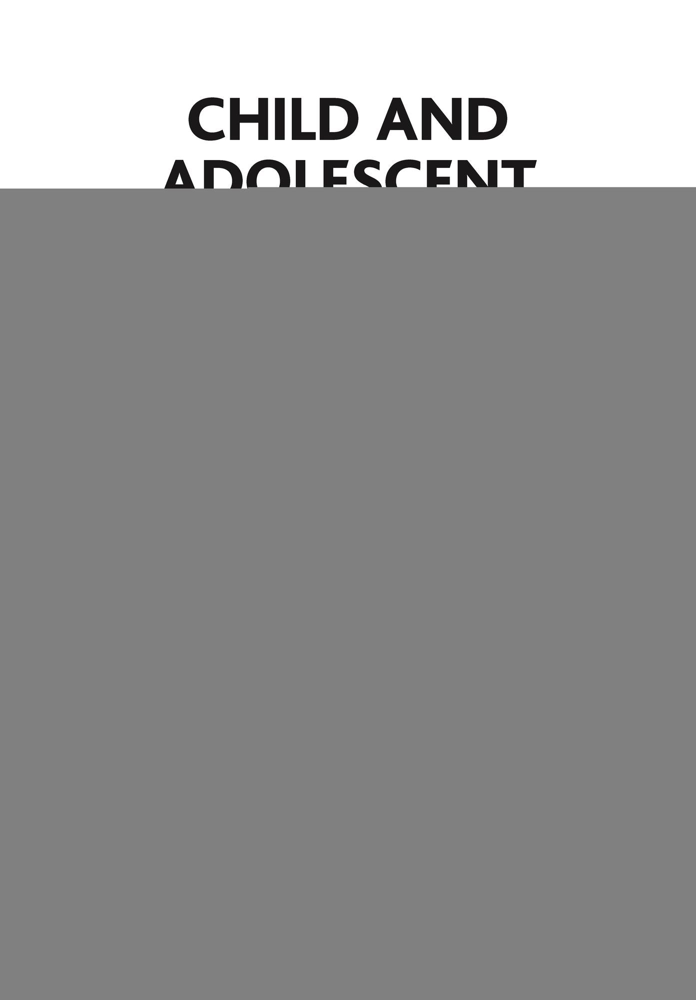 Child and Adolescent Psychotherapy