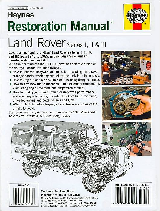 Land Rover Series I, II and III Restoration Manual