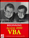 Beginning Access 2000 VBA with Cdrom