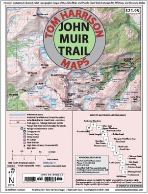 Map John Muir Trail CA