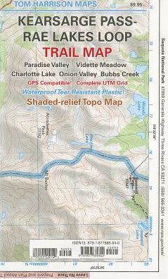 Kearsarge Pass, CA Trail Map