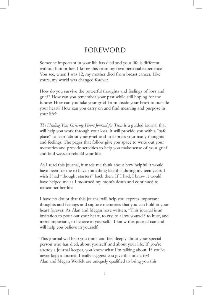 The Healing Your Grieving Heart Journal for Teens