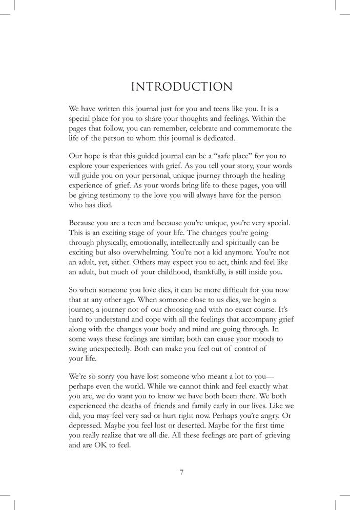 The Healing Your Grieving Heart Journal for Teens