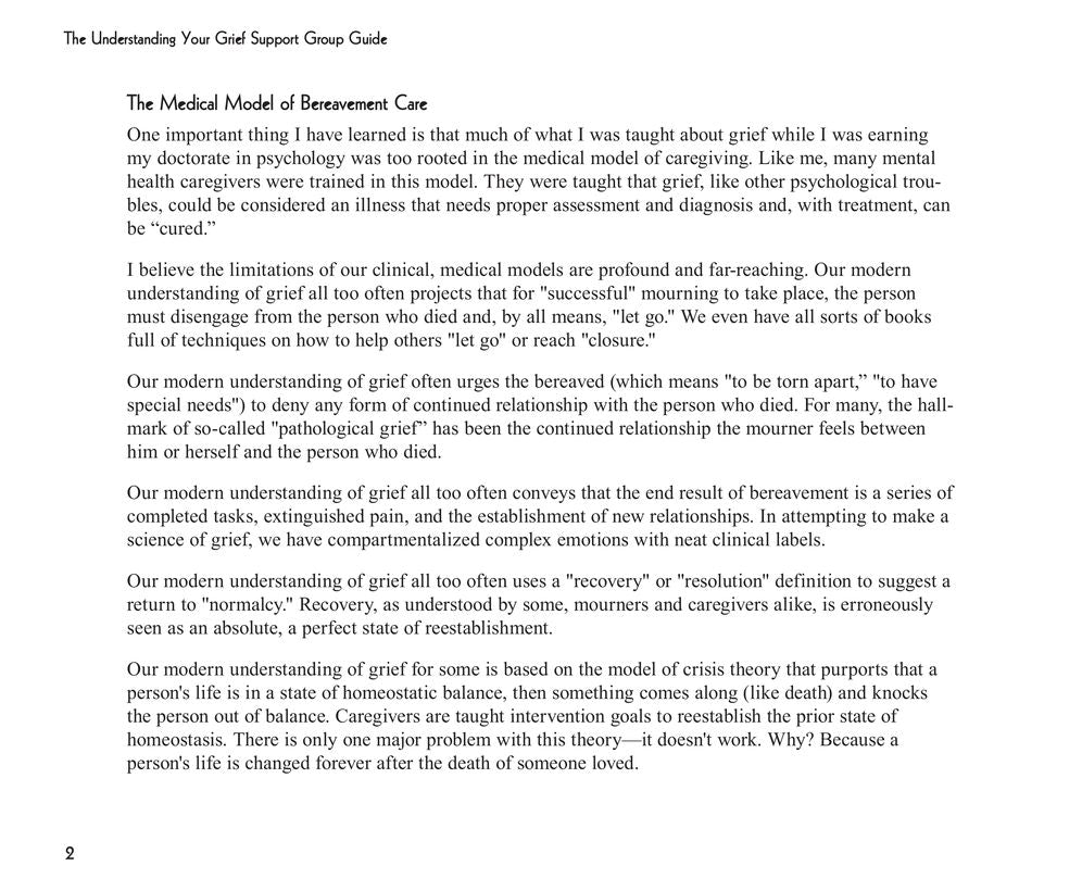 The Understanding Your Grief Support Group Guide: Starting and Leading a Bereavement Support Group