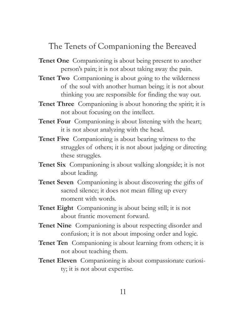 The Handbook for Companioning the Mourner: Eleven Essential Principles