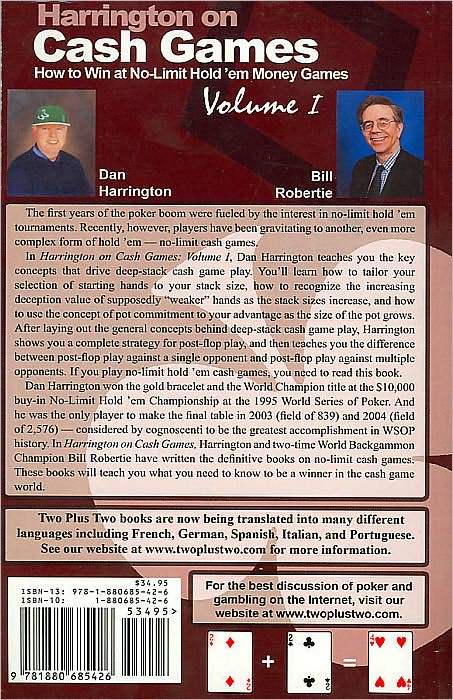Harrington on Cash Games: How to Win at No-Limit Hold'em Money Games, Volume 1