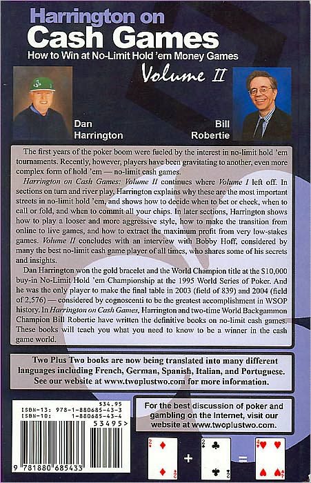 Harrington on Cash Games: How to Win at No-Limit Hold'em Cash Games, Volume 2
