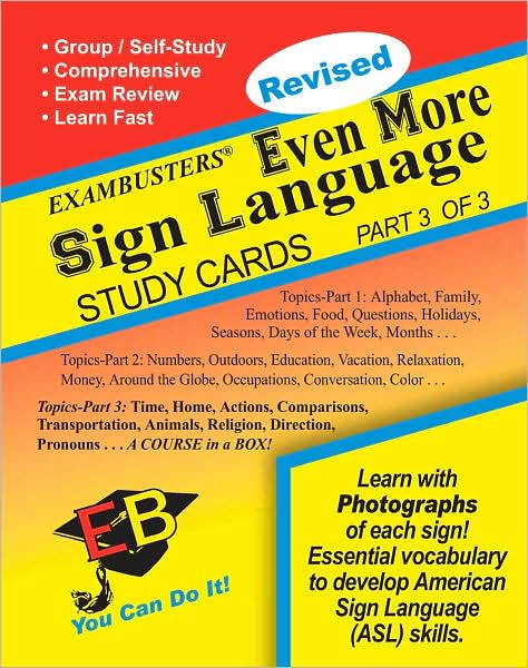 Even More Sign Language 3 Of 3: Exambusters Study Cards
