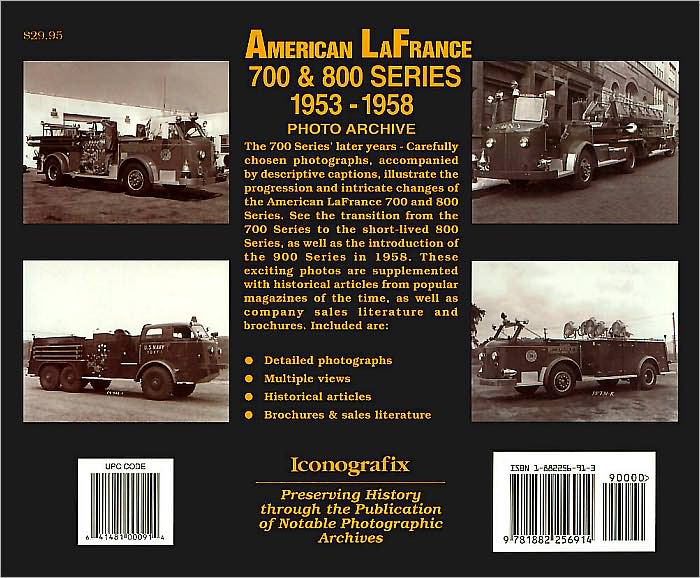 American LaFrance 700 and 800 Series 1953-1958 Photo Archive