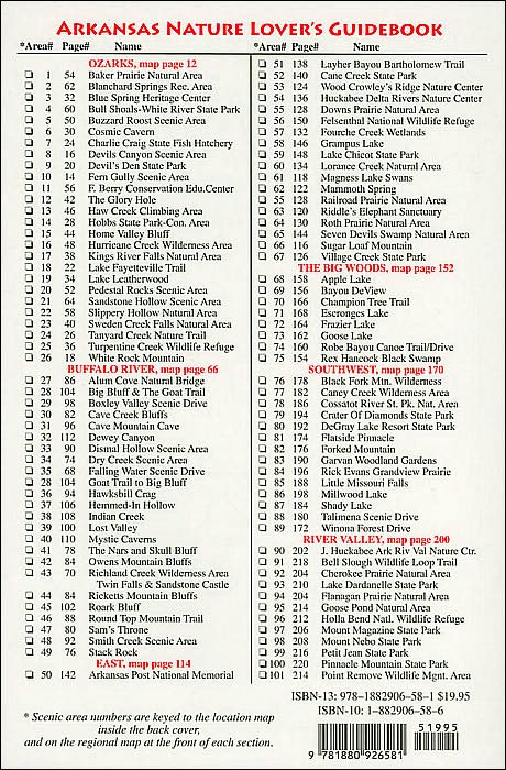 Arkansas Nature Lover's Guidebook: How to Find 101 Scenic Areas in "The Natural State"