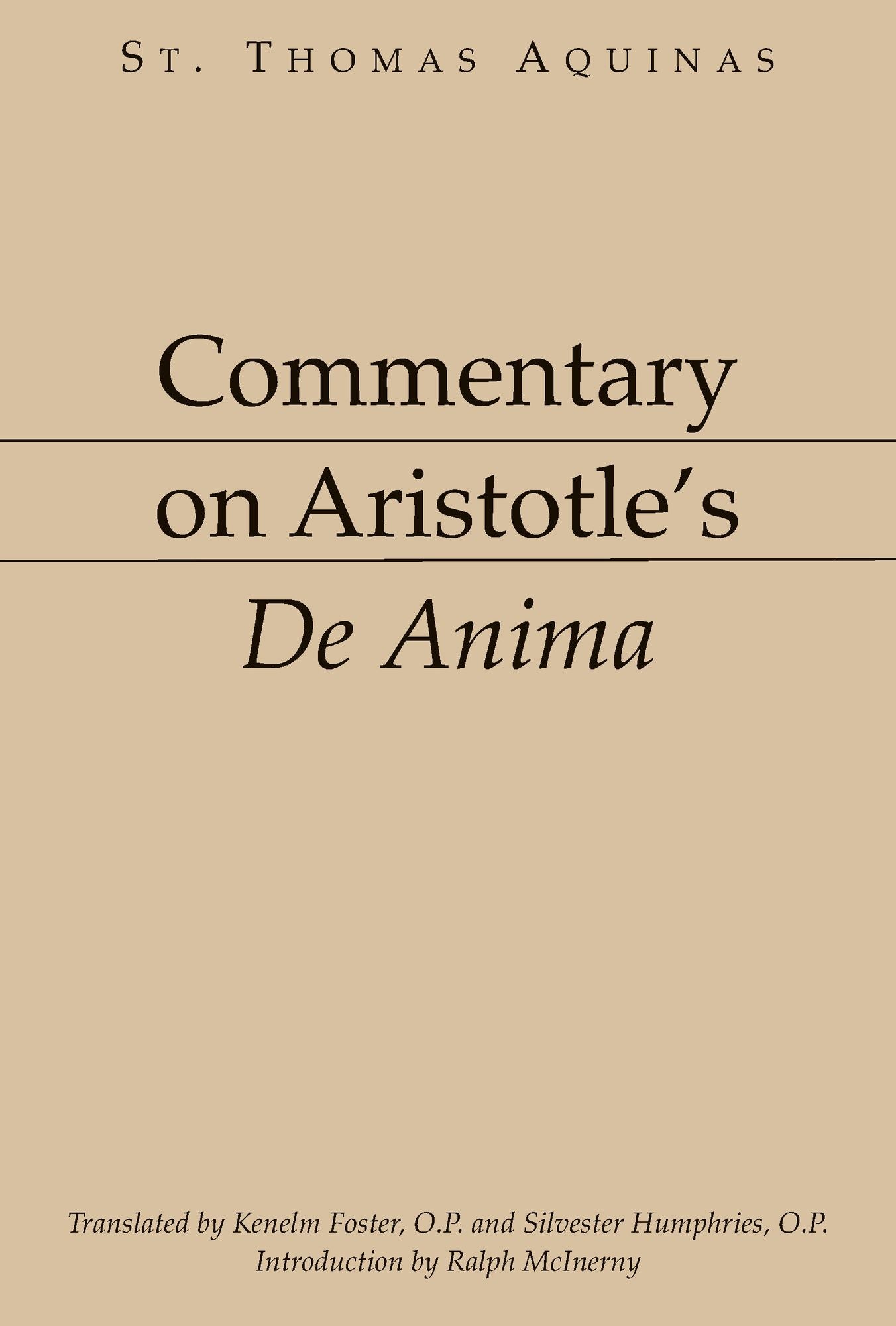 Commentary on Aristotle's "De Anima"