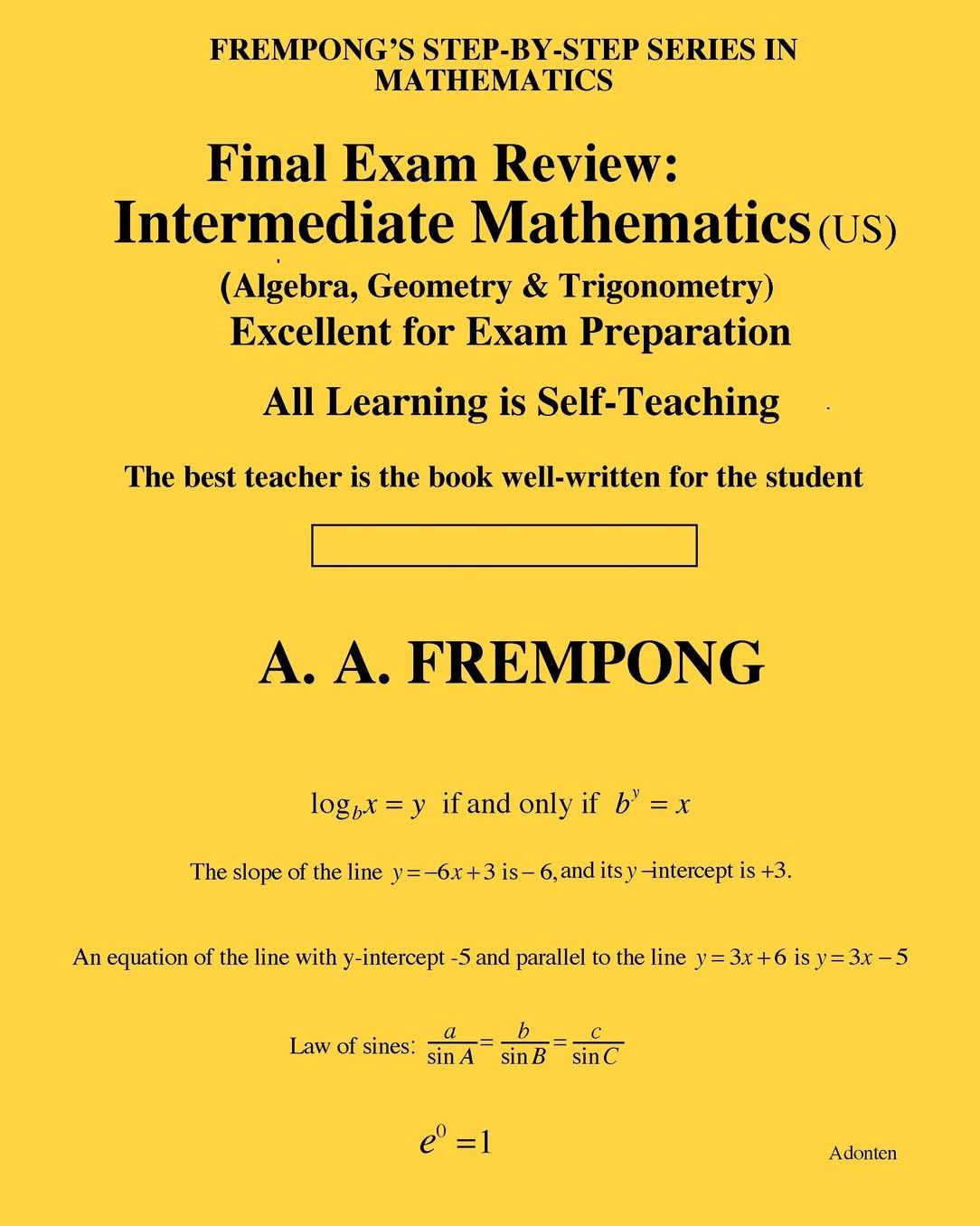 Final Exam Review: Intermediate Mathematics (US)