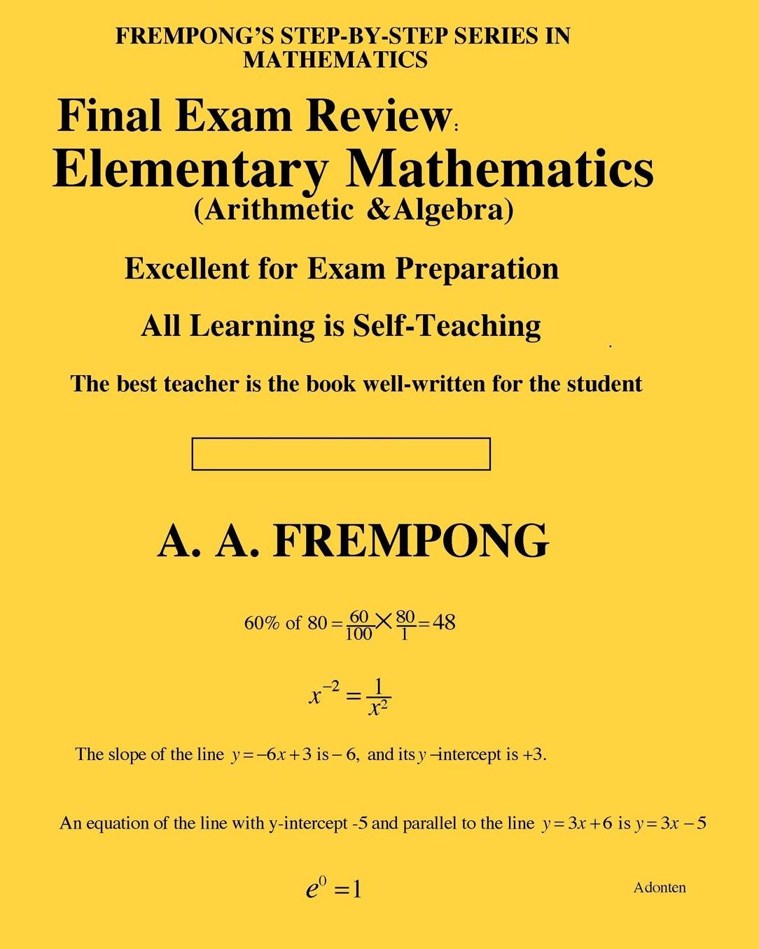Final Exam Review: Elementary Mathematics