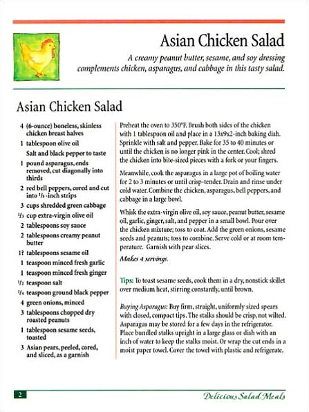 Delicious Salad Meals: Main Dish Salads Dressed up with Breads and Sweets to Make a Complete Meal