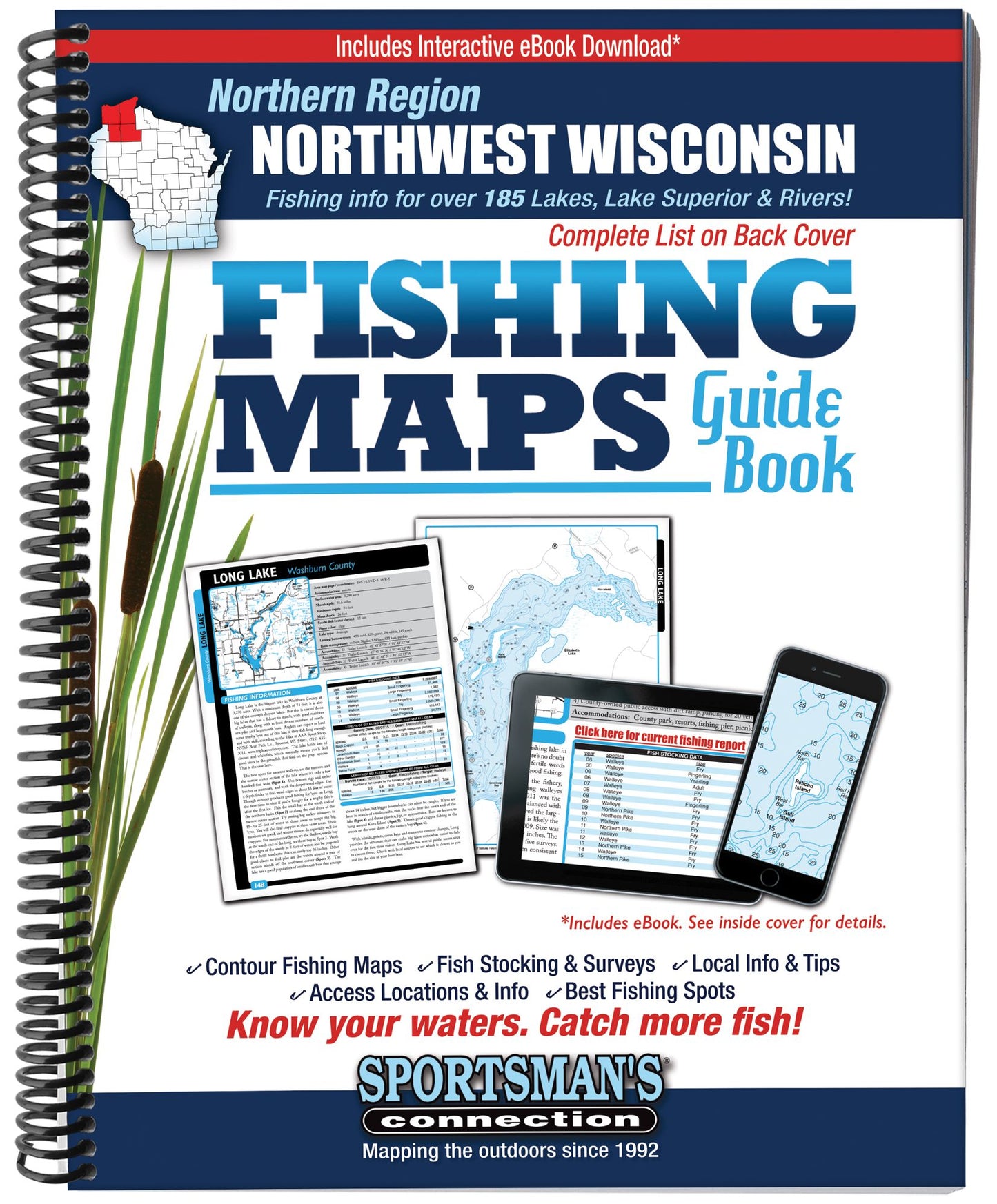 Northwest Wisconsin Northern Region Fishing Map Guide