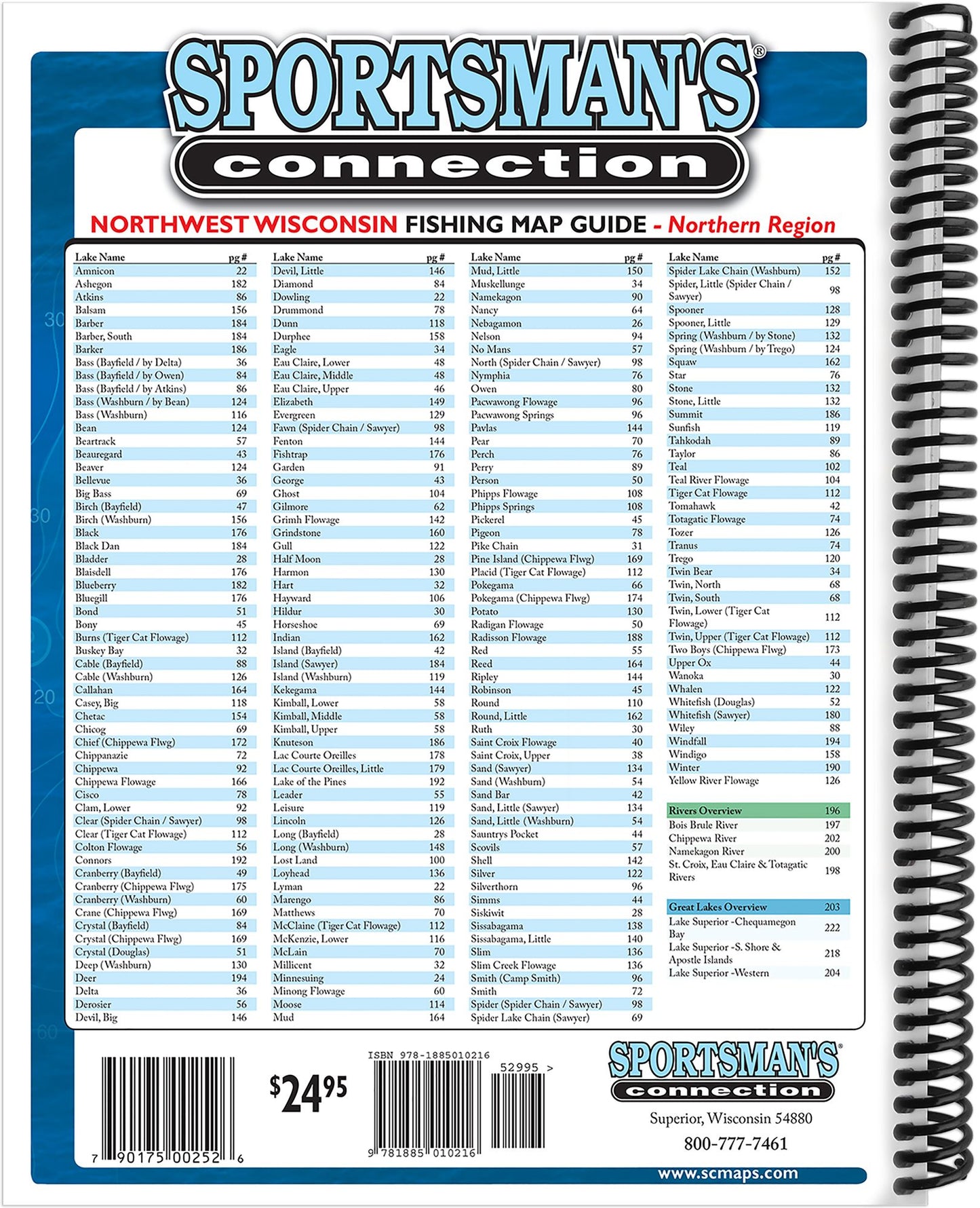 Northwest Wisconsin Northern Region Fishing Map Guide