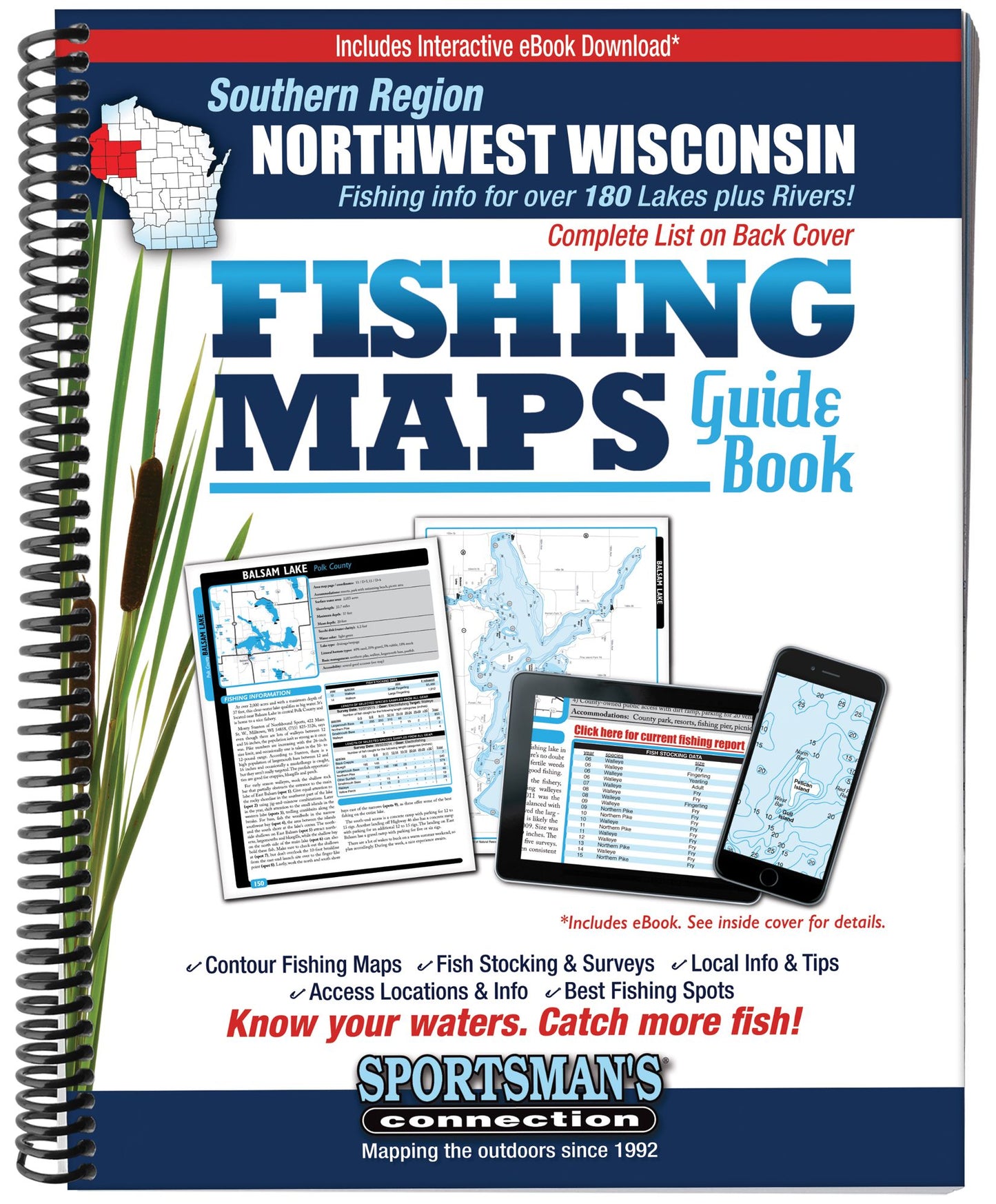 Northwest Wisconsin Southern Region Fishing Map Guide