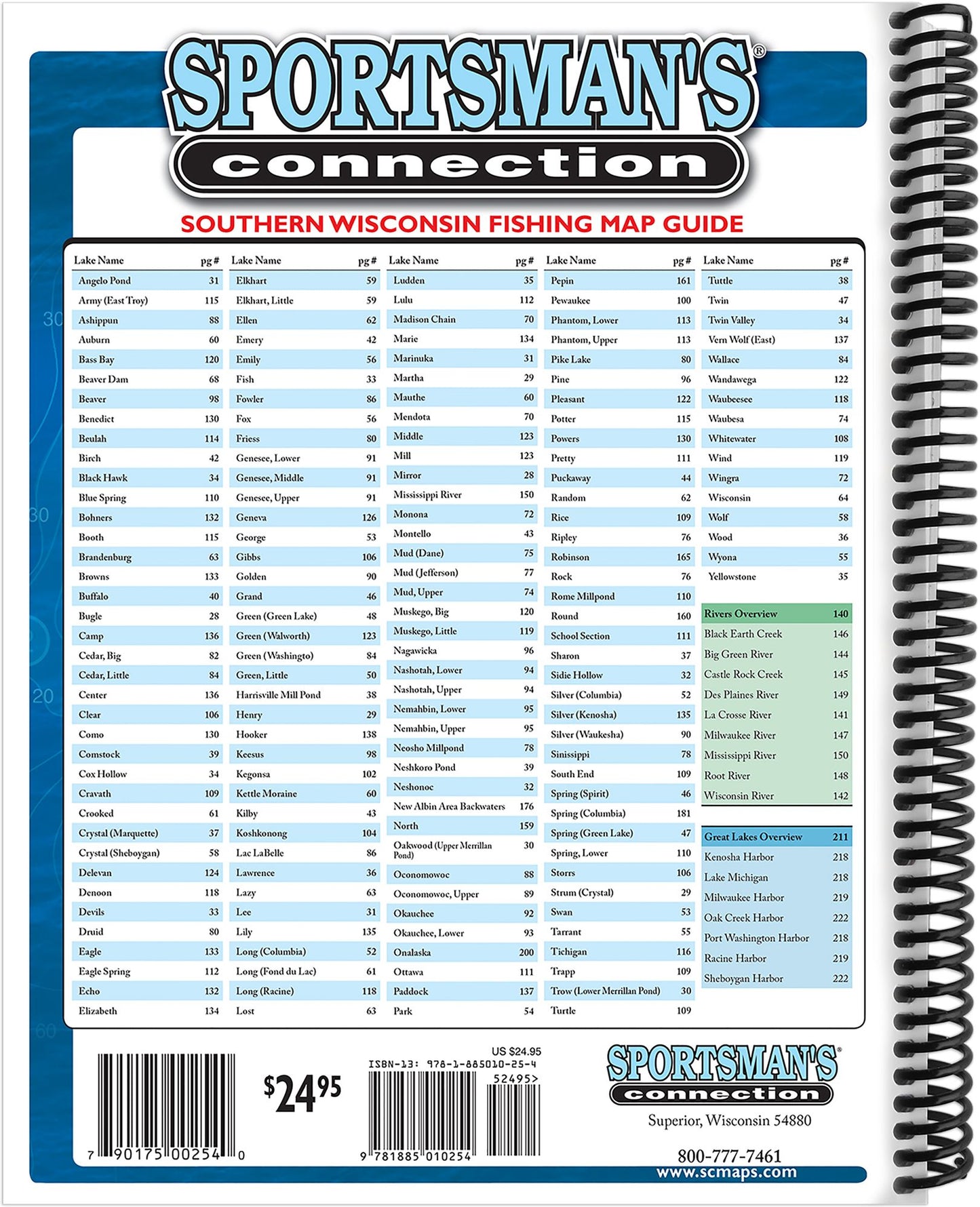 Southern Wisconsin Fishing Map Guide