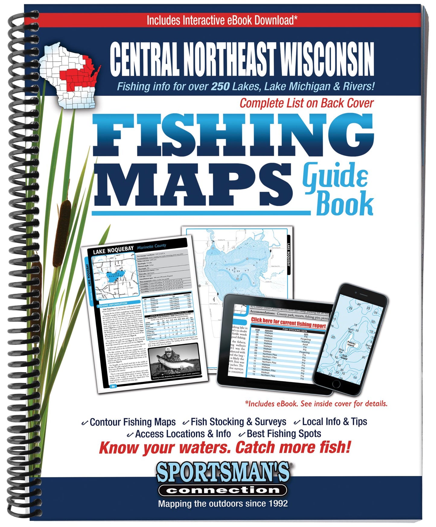 Central - Northeast Wisconsin Fishing Map Guide
