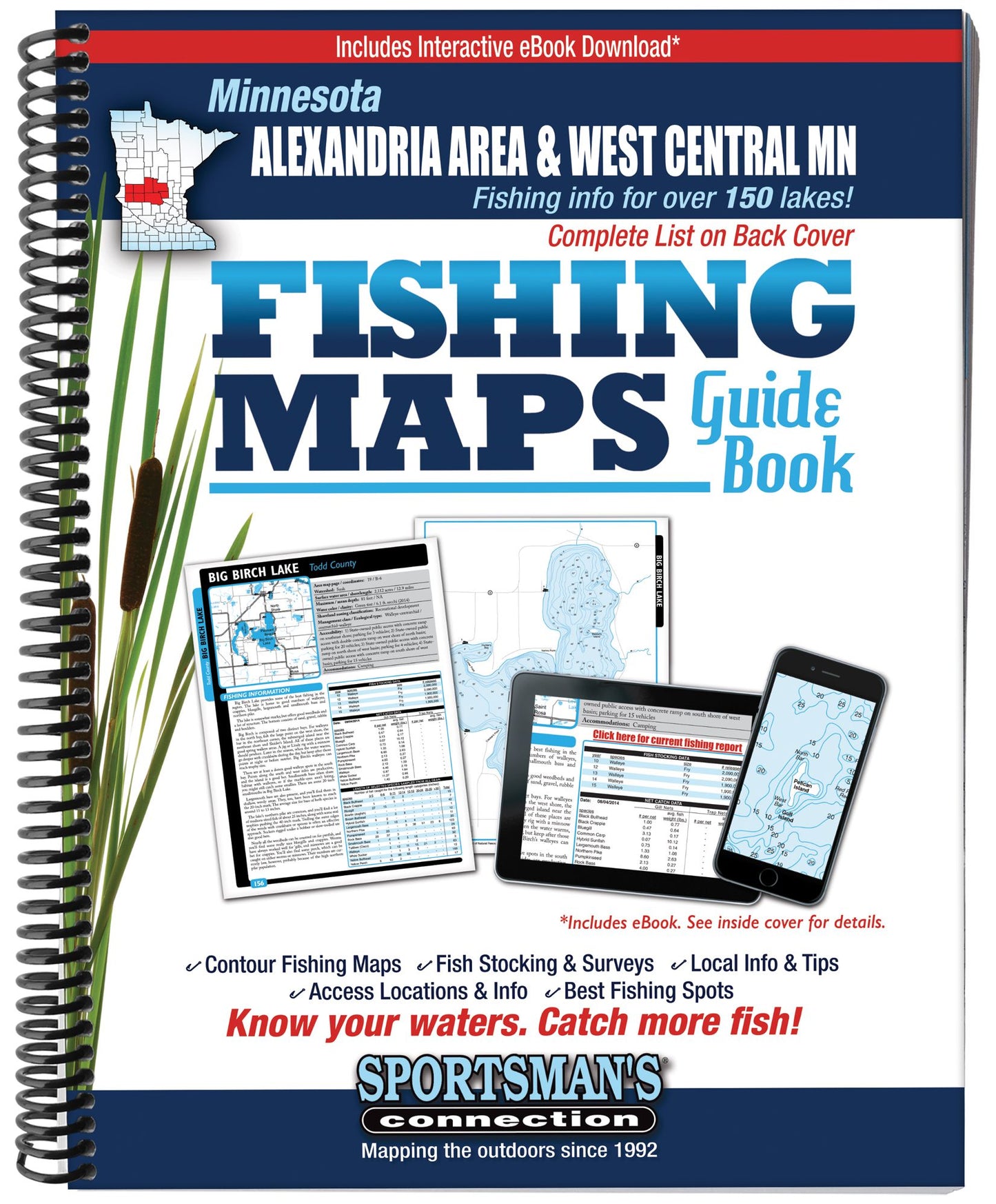 Alexandria Area & Stearns - Todd Counties Fishing Map Guide